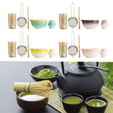 Maxbell 5Pcs Matcha Set Handmade Utensils Chinese Traditional Matcha Bowl with Spout Blue