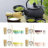 Maxbell 5Pcs Matcha Set Handmade Utensils Chinese Traditional Matcha Bowl with Spout Blue