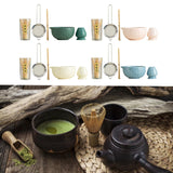 Maxbell 5x Matcha Set Bamboo Spoon Sifter Handcrafted Portable Japanese Matcha Whisk Green