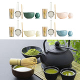 Maxbell 5x Matcha Set Bamboo Spoon Sifter Handcrafted Portable Japanese Matcha Whisk Green