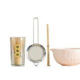 Maxbell 5x Matcha Set Bamboo Spoon Sifter Handcrafted Portable Japanese Matcha Whisk Pink