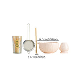 Maxbell 5x Matcha Set Bamboo Spoon Sifter Handcrafted Portable Japanese Matcha Whisk Pink