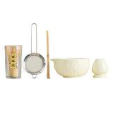 Maxbell 5x Matcha Set Bamboo Spoon Sifter Handcrafted Portable Japanese Matcha Whisk Beige