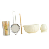 Maxbell 5x Matcha Set Bamboo Spoon Sifter Handcrafted Portable Japanese Matcha Whisk Beige
