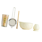 Maxbell 5x Matcha Set Bamboo Spoon Sifter Handcrafted Portable Japanese Matcha Whisk Beige