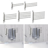 Maxbell 180Degree Swivel Towel Bar Shower Washroom Home Decor Towel Rack Wall Mount 2 Arms 34.5x18cm