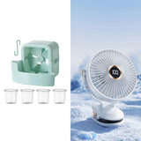 Maxbell Fan Cooling Quiet Household Shaking Fan Fast Cooling for Desk Office Bedroom Blue