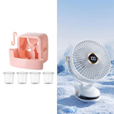 Maxbell Fan Cooling Quiet Household Shaking Fan Fast Cooling for Desk Office Bedroom Pink