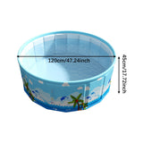 Maxbell Foldable Kiddie Pool Non Inflatable Swimming Pool for Garden Backyard Summer 120x45cm
