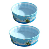 Maxbell Foldable Kiddie Pool Non Inflatable Swimming Pool for Garden Backyard Summer 120x45cm