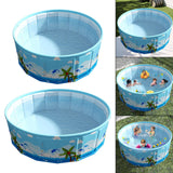 Maxbell Foldable Kiddie Pool Non Inflatable Swimming Pool for Garden Backyard Summer 120x45cm