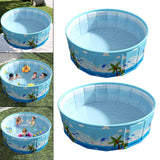 Maxbell Foldable Kiddie Pool Non Inflatable Swimming Pool for Garden Backyard Summer 120x45cm