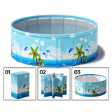 Maxbell Foldable Kiddie Pool Non Inflatable Swimming Pool for Garden Backyard Summer 120x45cm