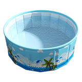 Maxbell Foldable Kiddie Pool Non Inflatable Swimming Pool for Garden Backyard Summer 120x45cm