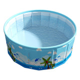 Maxbell Foldable Kiddie Pool Non Inflatable Swimming Pool for Garden Backyard Summer 120x45cm