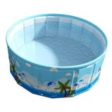 Maxbell Foldable Kiddie Pool Non Inflatable Swimming Pool for Garden Backyard Summer 120x45cm