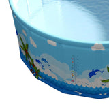 Maxbell Foldable Kiddie Pool Non Inflatable Swimming Pool for Garden Backyard Summer 120x45cm