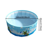 Maxbell Foldable Kiddie Pool Non Inflatable Swimming Pool for Garden Backyard Summer 160x45cm