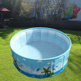 Maxbell Foldable Kiddie Pool Non Inflatable Swimming Pool for Garden Backyard Summer 160x45cm