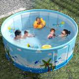 Maxbell Foldable Kiddie Pool Non Inflatable Swimming Pool for Garden Backyard Summer 160x45cm