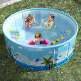 Maxbell Foldable Kiddie Pool Non Inflatable Swimming Pool for Garden Backyard Summer 160x45cm