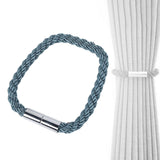 Maxbell Curtain Tieback Holdbacks Minimalist Simple Easy to Use Ornament for Bedroom Gray Blue