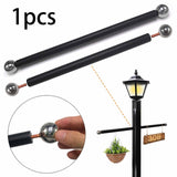 Maxbell Cross Arm for Garden Lamp Pole Cross Arm Ladder Rest for Streets Lawn Parks 41cm Argent ball