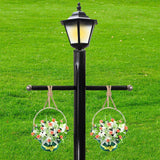Maxbell Cross Arm for Garden Lamp Pole Cross Arm Ladder Rest for Streets Lawn Parks 41cm Argent ball