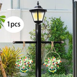 Maxbell Cross Arm for Garden Lamp Pole Cross Arm Ladder Rest for Streets Lawn Parks 41cm Argent ball