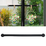 Maxbell Cross Arm for Garden Lamp Pole Cross Arm Ladder Rest for Streets Lawn Parks 41cm black ball