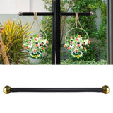 Maxbell Cross Arm for Garden Lamp Pole Cross Arm Ladder Rest for Streets Lawn Parks 41cm gold ball