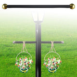 Maxbell Cross Arm for Garden Lamp Pole Cross Arm Ladder Rest for Streets Lawn Parks 41cm gold ball