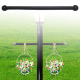 Maxbell Cross Arm for Garden Lamp Pole Cross Arm Ladder Rest for Streets Lawn Parks 56cm black ball
