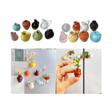 Maxbell 8x Mini Vase Fridge Magnets Funny Home Decor Decorative Refrigerator Magnets 2cm to 3cm Style A