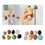 Maxbell 8x Mini Vase Fridge Magnets Funny Home Decor Decorative Refrigerator Magnets 2cm to 3cm Style A
