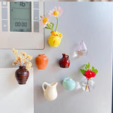 Maxbell 8x Mini Vase Fridge Magnets Funny Home Decor Decorative Refrigerator Magnets 3cm to 4cm Style B
