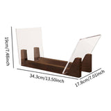 Maxbell Vinyl Record Storage Holder Portable Rack Wood Stand with Clear Acrylic Ends Coffee