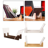 Maxbell Vinyl Record Storage Holder Portable Rack Wood Stand with Clear Acrylic Ends Coffee