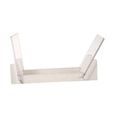 Maxbell Vinyl Record Storage Holder Portable Rack Wood Stand with Clear Acrylic Ends White