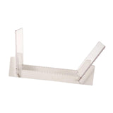 Maxbell Vinyl Record Storage Holder Portable Rack Wood Stand with Clear Acrylic Ends White