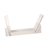 Maxbell Vinyl Record Storage Holder Portable Rack Wood Stand with Clear Acrylic Ends White