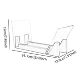 Maxbell Vinyl Record Storage Holder Portable Rack Wood Stand with Clear Acrylic Ends Wood