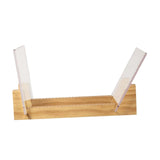 Maxbell Vinyl Record Storage Holder Portable Rack Wood Stand with Clear Acrylic Ends Wood