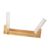 Maxbell Vinyl Record Storage Holder Portable Rack Wood Stand with Clear Acrylic Ends Wood