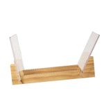Maxbell Vinyl Record Storage Holder Portable Rack Wood Stand with Clear Acrylic Ends Wood