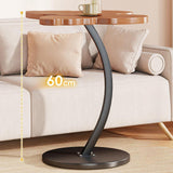 Maxbell C Shaped End Table Furniture Home Decoration for Apartment Small Space Couch
