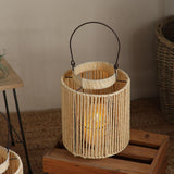 Maxbell Woven Lantern Tea Light Candle Holder Rustic for Living Room Outdoor Wedding