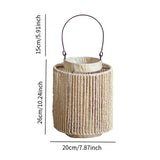 Maxbell Woven Lantern Tea Light Candle Holder Rustic for Living Room Outdoor Wedding