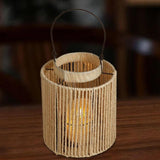 Maxbell Woven Lantern Tea Light Candle Holder Rustic for Living Room Outdoor Wedding