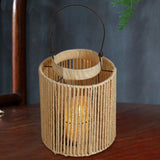 Maxbell Woven Lantern Tea Light Candle Holder Rustic for Living Room Outdoor Wedding